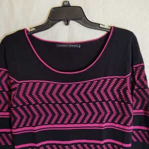 Ivanka Trump Black and Pink Patterned Dress